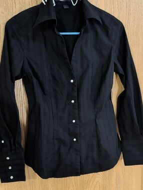 Express Black Button-Down Shirt